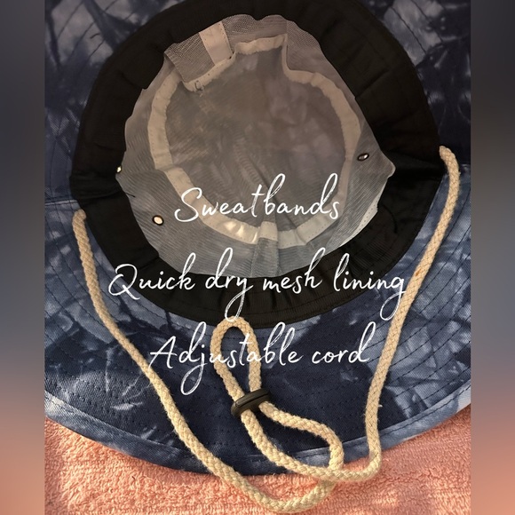 NWOT Summer Unisex Blue Camouflage Outdoor Fishing Boonie Hat Wide Brim OS - Picture 2 of 12